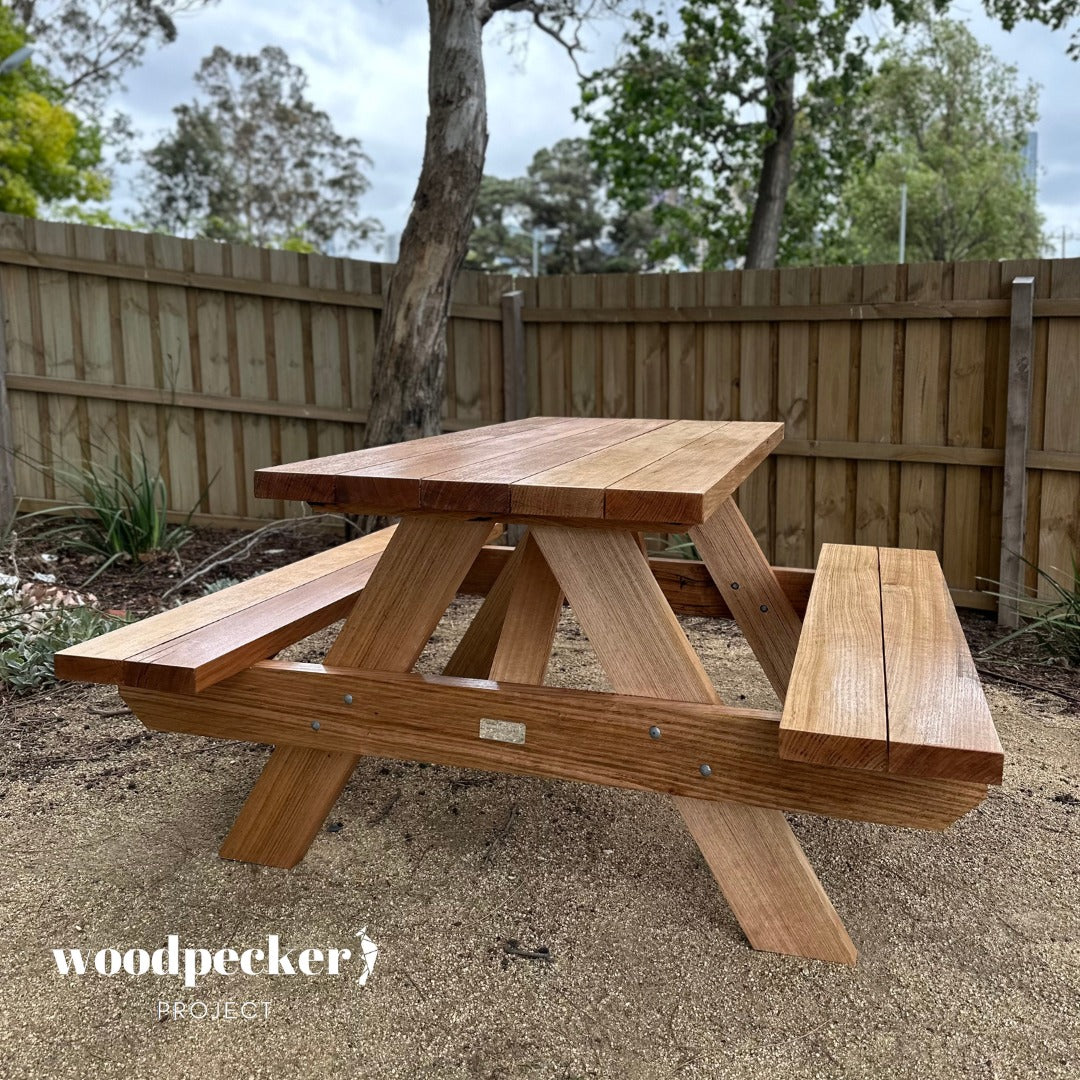 Enhance your outdoor lifestyle with our premium solid hardwood picnic tables, featuring timeless designs and rugged construction for all your outdoor adventures.