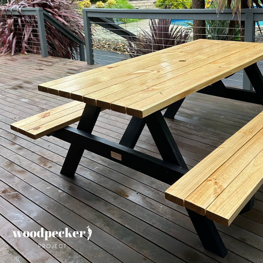 Weather-resistant picnic tables for school campuses