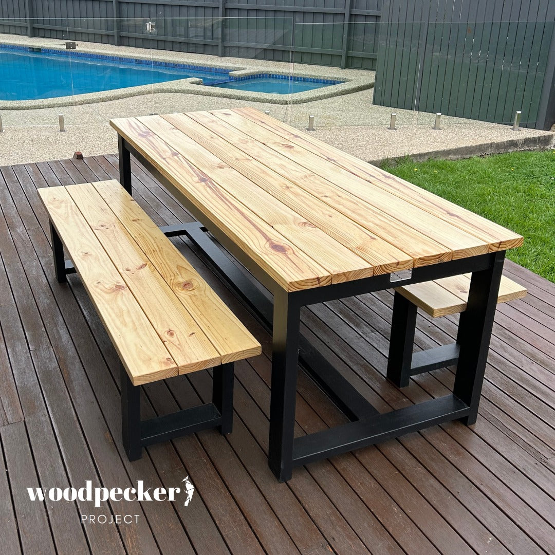 Enjoy alfresco dining in style with our Solid Outdoor Table Set, crafted from premium materials.