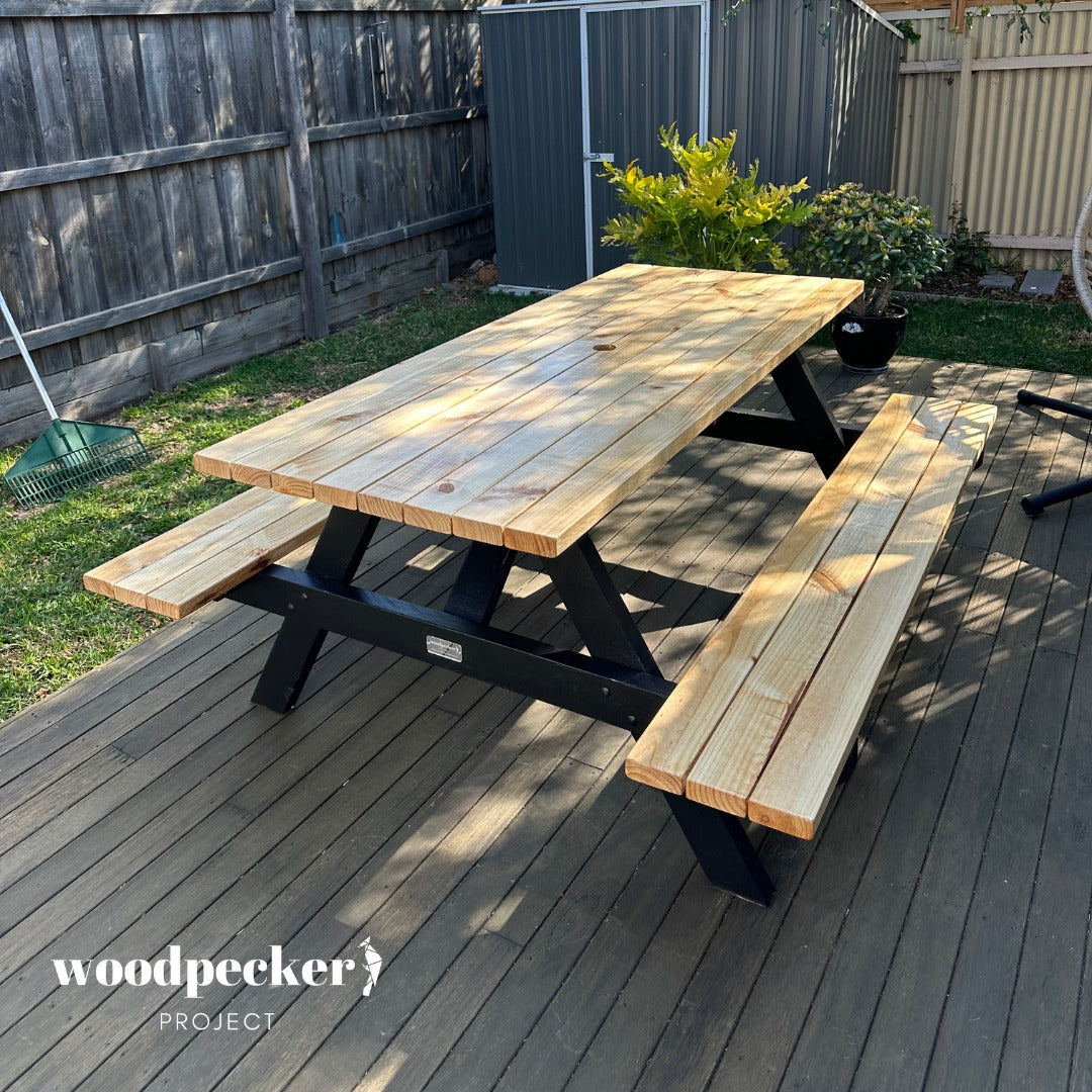 Traditional picnic tables for picnics and parties