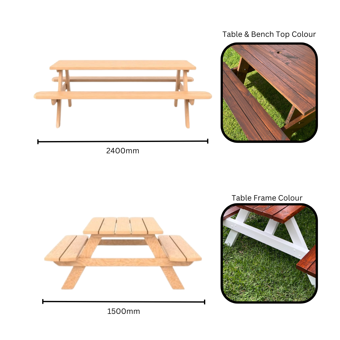 Foldable picnic tables for compact storage