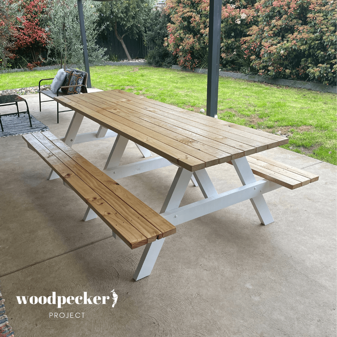 Space-saving picnic tables for compact areas