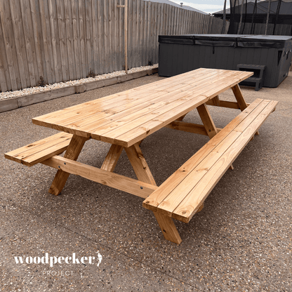 Classic picnic tables for outdoor picnics