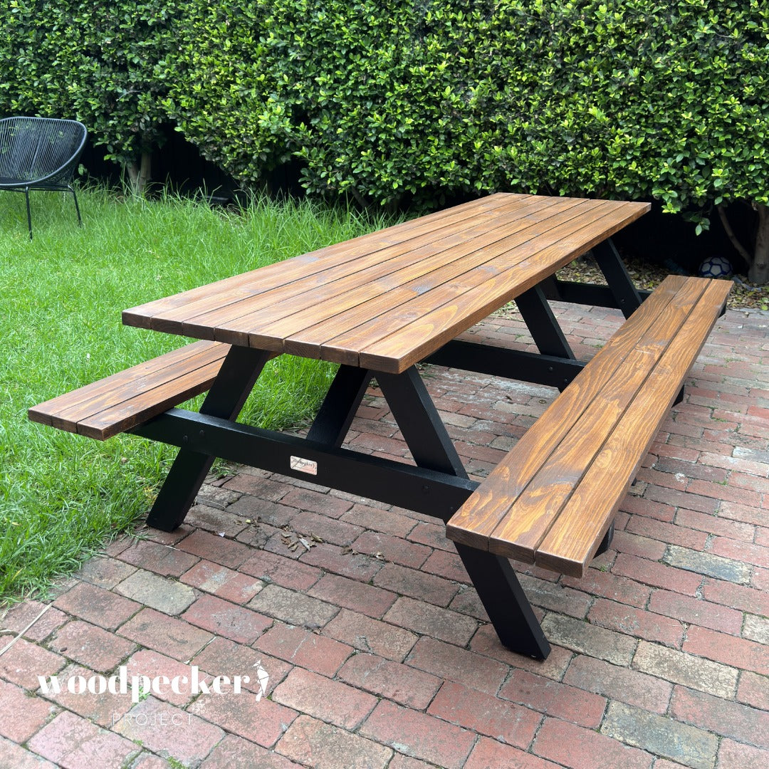 Commercial-grade picnic tables for corporate outdoor retreats