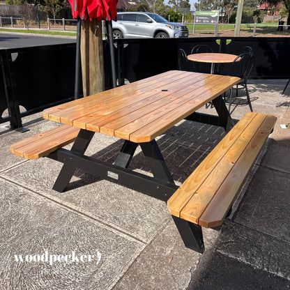 Commercial picnic tables for outdoor event spaces