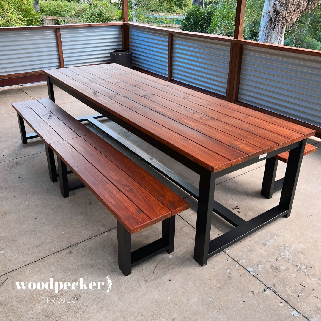 Create an inviting outdoor retreat with our Solid Outdoor Table Set, perfect for any occasion