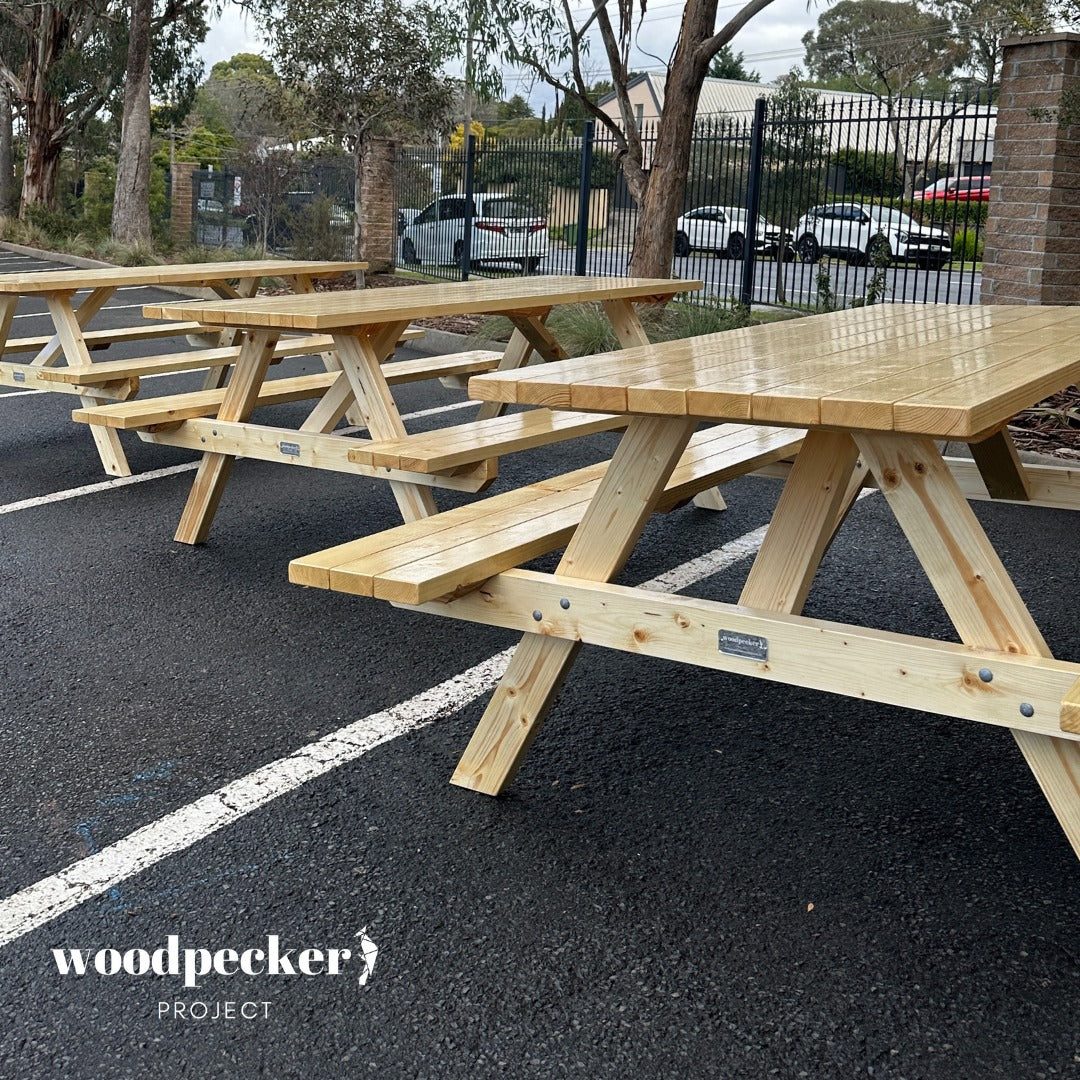 Sturdy outdoor furnishings: commercial picnic tables