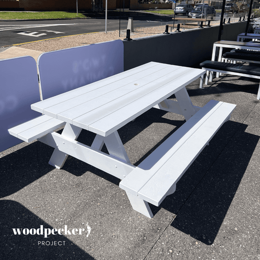 Entertain in style with this handcrafted maple picnic table, featuring a sturdy construction and timeless design, perfect for creating memorable moments during picnics, barbecues, and outdoor celebrations.