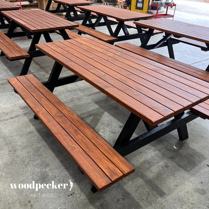 Customizable picnic tables for unique spaces