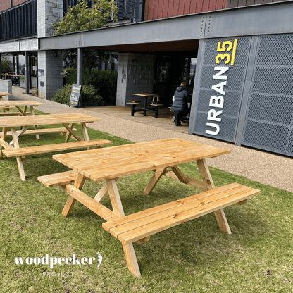 Elegant picnic tables for stylish outdoor dining