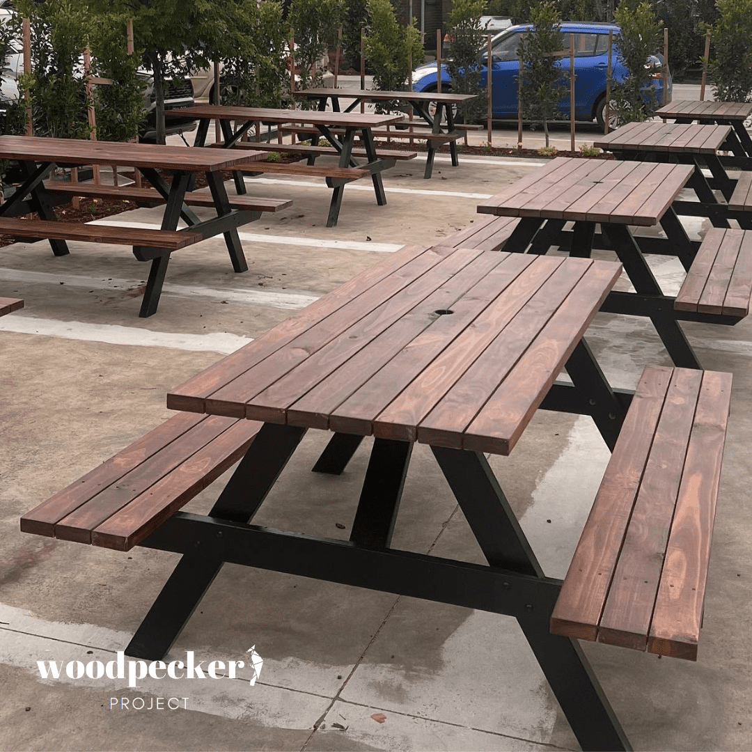 Eco-friendly picnic tables made from sustainable materials