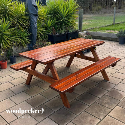 Weatherproof picnic tables for school play areas