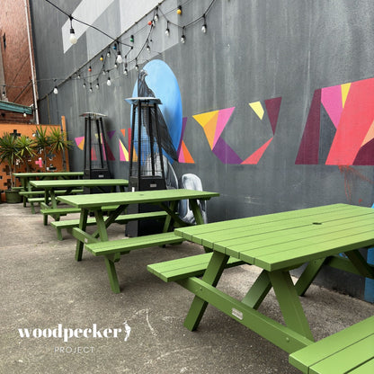 Durable picnic tables for restaurant patios