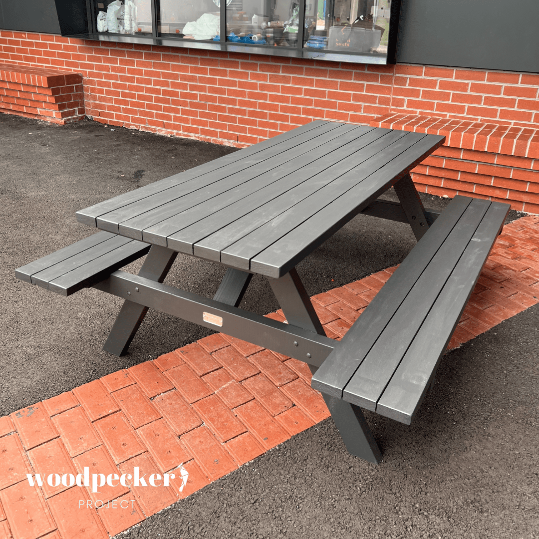 Heavy-duty picnic tables for busy cafes