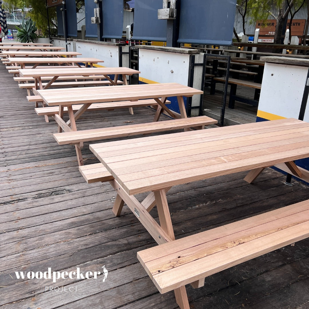 Solid outdoor table for family picnics