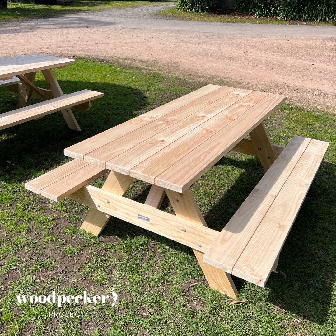 Classic Wooden Picnic Table - Treated Pine for Durability